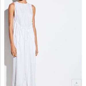 NWT vince. Shirred Drawstring Dress in Optic White